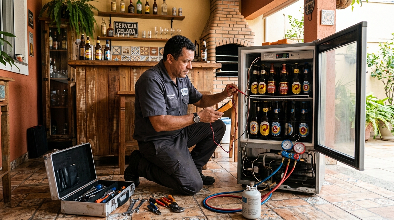 Assistência para Cervejeira Comercial no Bosque, Marília‑SP