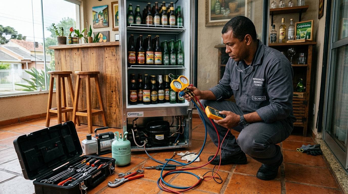 Conserto de Cervejeira no Bosque, Marília‑SP