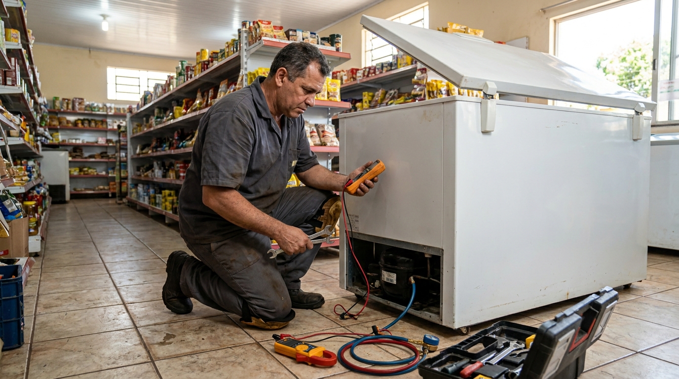 Manutenção em Motor Ventilador no Cavalieri, Marília‑SP